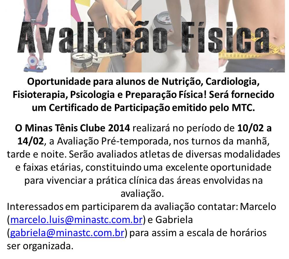 avaliacao fisica Minas Tenis Clube