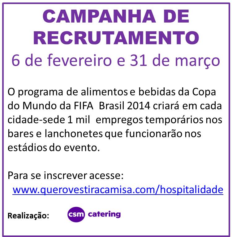 trabalho copa