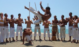 Capoeira, a arte marcial brasileira.