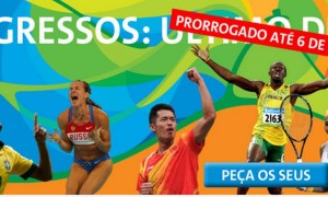 Olimpíadas 2016: Prorrogado até dia (06/05) o prazo para reserva de ingressos.