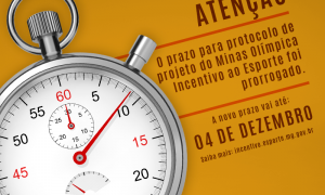 Prorrogado até 4 de dezembro o prazo para postagem do formulário do Minas Olímpica Incentivo ao Esporte