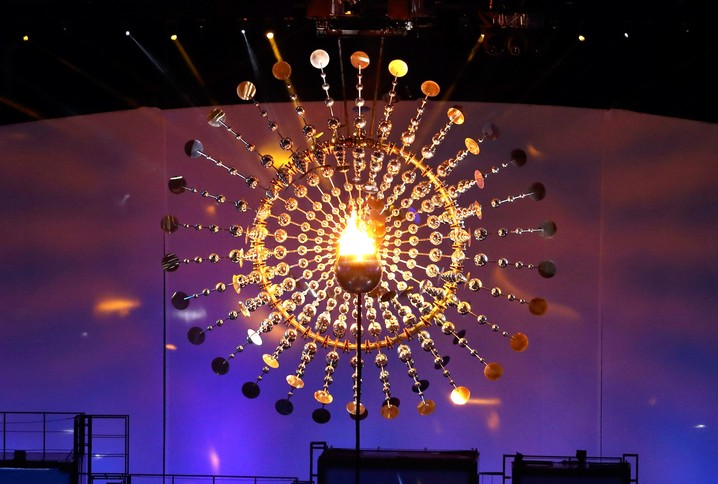 Pira Olímpica na abertura dos Jogos Olímpicos Rio 2016 - Foto: Reprodução globoesporte.com