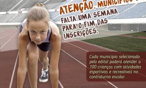 Falta uma semana para fim das inscrições municipais no Geração Esporte