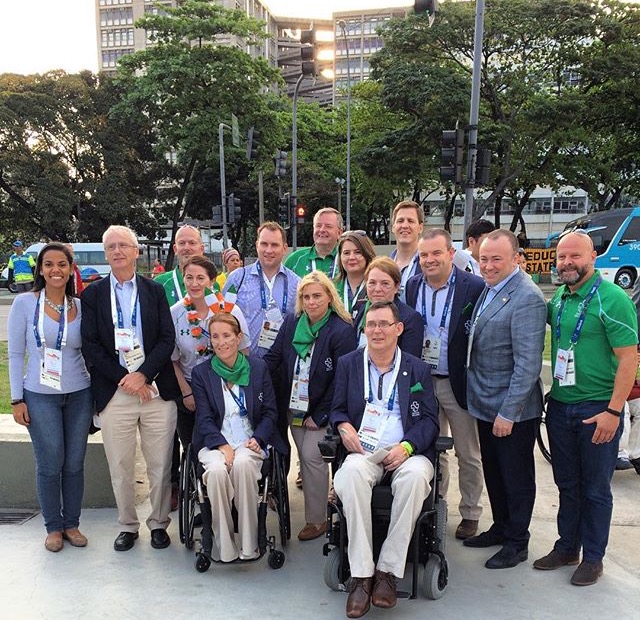 Tatiana com representantes da delegação irlandesa. Foto: acervo pessoal