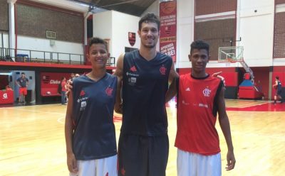 João, Rafael Mineiro e Richard treinando no Flamengo (Foto: Clube de Regatas do Flamengo/Divulgação)