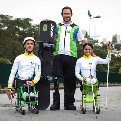 Cristian Ribera, Aline Rocha e Andre Cintra posam para foto em São Paulo (Foto: Leandro Martins/MPIX/CPB)