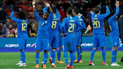 Seleção encontrou algumas dificuldades, mas venceu a Rússia em amistoso nesta sexta-feira (23). (Foto: Reprodução/Globoesporte)
