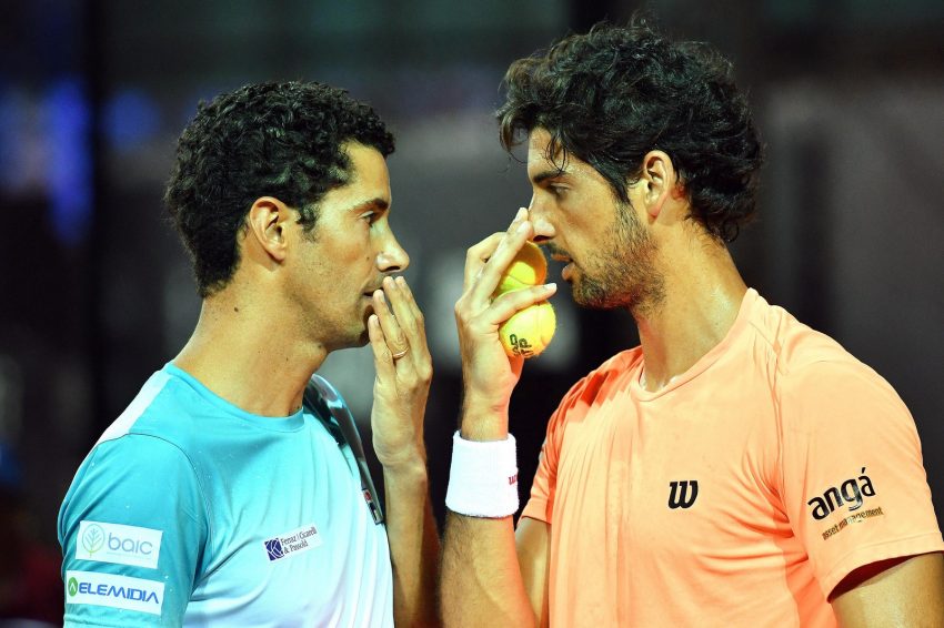 Andrè Sá e Thomaz Bellucci no xxxx, última competição de André.