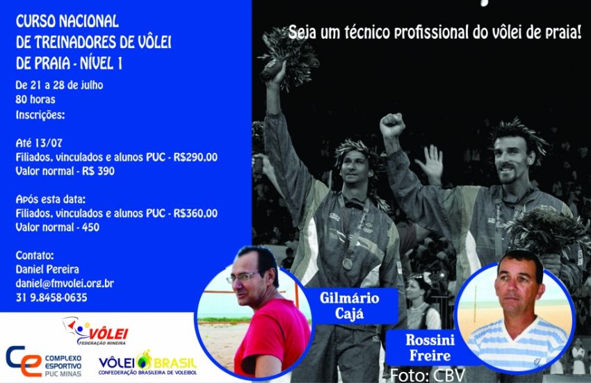 Curso Nacional de Vôlei de praia com logo