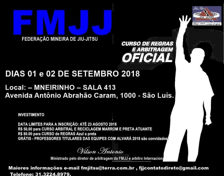 Fonte: Divulgação/Federação Mineira de Jiu Jitsu