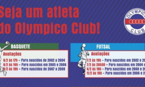 Participe da Seletiva de Atletas do Olympico Club!