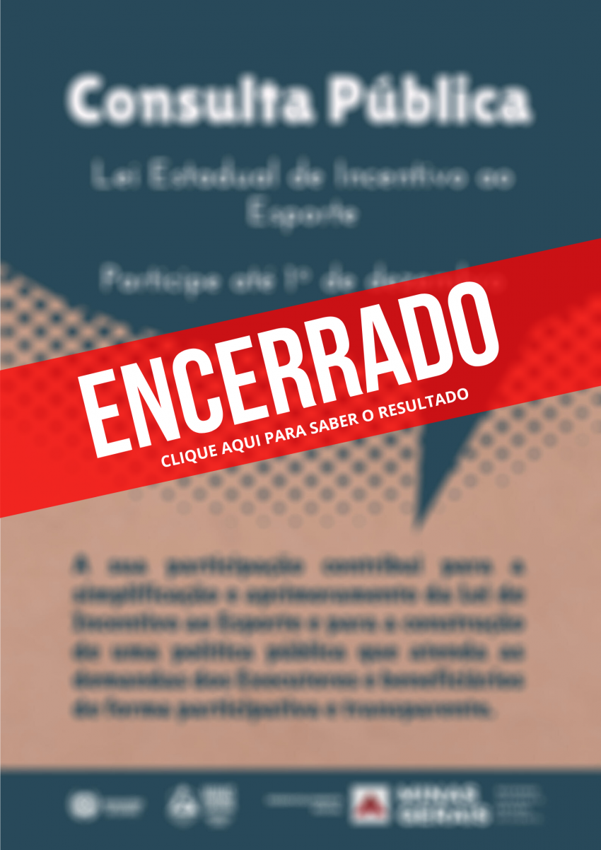 Consulta Pública _ Lei Estadual de Incentivo ao Esporte
