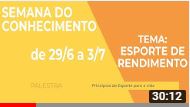Palestra: Princípios do Esporte para a vida | Semana do Conhecimento