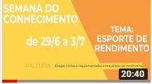 Palestra: Drogas ilícitas e regulamentadas entre atletas de rendimento | Semana do Conhecimento