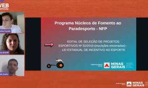 Webnário Núcleo de Fomento ao paradesporto do estado de Minas Gerais